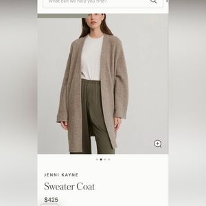Jenni Kayne Sweater Coat in Cinnamon BNWOT